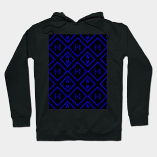 Electric Blue Pattern Hoodie